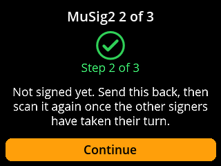 Signer A: step 2 of 3, still nothing signed