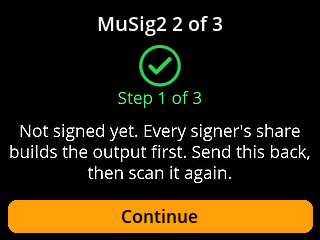 Signer B: step 1 of 3, nothing signed
