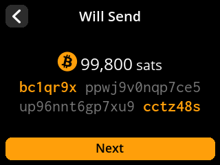 Destination address on device