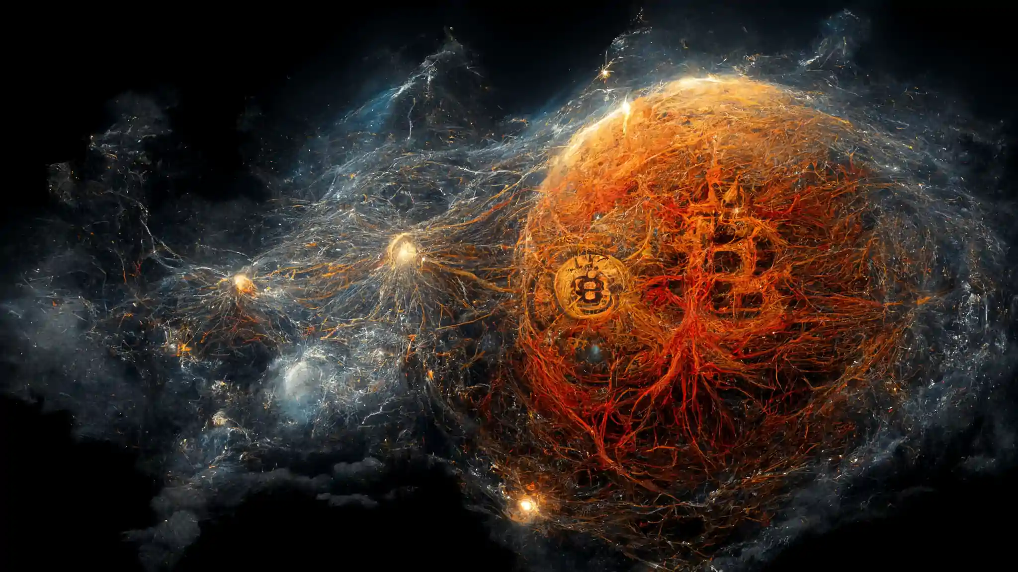 Bitcoin lightning network infinity background