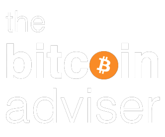 The Bitcoin Adviser logo - white on transparent background